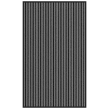 vidaXL lábtörlő csíkos fekete és szürke 90x150 cm lakástextília