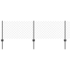 vidaXL Láncfal 10 U Oszloppal Szürke 0.6x10 m Acél (3336266)