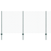 vidaXL Lánclinkás Kerítés 10 U Oszloppal Zöld 1.2x10 m Acél (3336241)