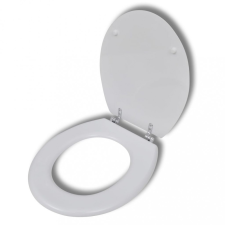 vidaXL Lassan csukódó egyszerű tervezésű fehér mdf wc-ülőke takarító és háztartási eszköz