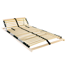 vidaXL Lécalap fejtámlával Barna 90 x 190 cm Fa ágy és ágykellék