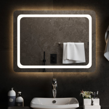 vidaXL LED-es fürdőszobatükör 80x60 cm bútor