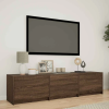 vidaXL LED-es tévéállvány Barna tölgy 165 x 34 x 40 cm Mérnöki fa