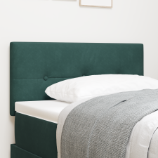 vidaXL LED Fejtámla Gombos Mintázat Sötét Zöld 90 cm Bársony ágy és ágykellék