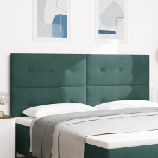 vidaXL LED Fejtámla Sötétzöld 100 cm Bársony ágy és ágykellék