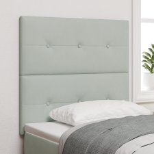 vidaXL LED Fejtámla Világosszürke 100 cm Bársony ágy és ágykellék