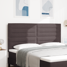 vidaXL LED Fejtámla Vonal Design Sötét Barna 90 cm Szövet ágy és ágykellék
