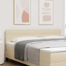 vidaXL LED fejtámla vonal dizájn Krém 90 cm Szövet ágy és ágykellék