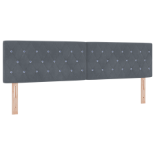 vidaXL LED Fejvég Kristály Gombos Tűzött Sötét Szürke 90 cm Velúr (3338072) ágy és ágykellék