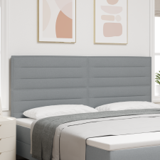 vidaXL LED Fejvég Vonalakkal Modern Világosszürke 200 cm Szövet ágy és ágykellék