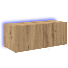 vidaXL LED világítással ellátott TV fali szekrény, kézműves tölgy, 80x35x31 cm (863106) bútor