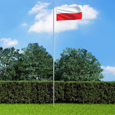 vidaXL lengyel zászló 90 x 150 cm dekoráció