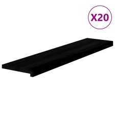 vidaXL lépcsőfokok 20 db Sötétbarna 110x25x2 cm tömör fa tölgyfa lakástextília