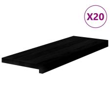 vidaXL lépcsőfokok 20 db Sötétbarna 70x25x2 cm tömör fa tölgyfa lakástextília