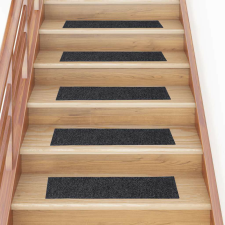 vidaXL Lépcsőszőnyeg - 30 db - Szürke - 76x20 cm lakástextília