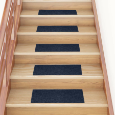vidaXL Lépcsőszőnyeg - Sötétkék Öntapadós - 15 db - 60x25cm lakástextília