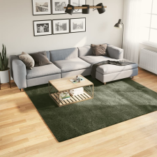 vidaXL lombzöld rövid szálú puha és mosható szőnyeg 240 x 240 cm lakástextília