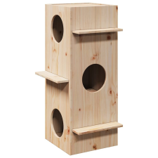 vidaXL Macskaház 43x43x90 cm tömör fa fenyőfa macskabútor