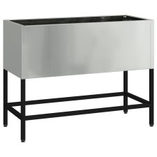 vidaXL Magas Kerti Ágyás 60x26x45 cm Horganyzott Acél (865888) kerti tárolás