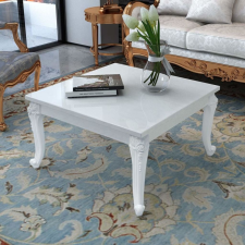 vidaXL magasfényű fehér dohányzóasztal 80 x 42 cm bútor