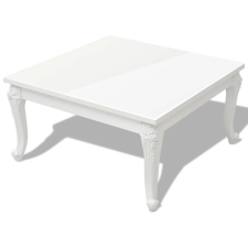 vidaXL magasfényű fehér dohányzóasztal 80 x 80 x 42 cm (243379) bútor