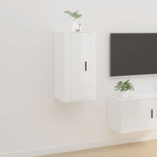 vidaXL magasfényű fehér fali TV-szekrény 40x34,5x80 cm bútor
