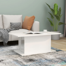 vidaXL magasfényű fehér forgácslap dohányzóasztal 102 x 55,5 x 40 cm bútor