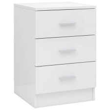 vidaXL magasfényű fehér forgácslap éjjeliszekrény 38 x 35 x 56 cm (800462) bútor