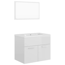vidaXL magasfényű fehér forgácslap fürdőszobai bútorszett (3070871) bútor