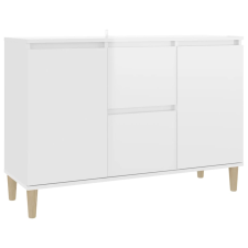 vidaXL magasfényű fehér forgácslap tálalószekrény 103,5 x 35 x 70 cm (806109) bútor