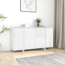 vidaXL magasfényű fehér forgácslap tálalószekrény 135 x 41 x 75 cm bútor