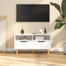 vidaXL magasfényű fehér forgácslap TV-szekrény 90 x 40 x 48,5 cm bútor