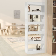 vidaXL Magasfényű fehér könyvszekrény/térelválasztó 60 x 30 x 166 cm bútor