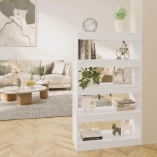 vidaXL magasfényű fehér könyvszekrény/térelválasztó 80 x 30 x 135 cm bútor