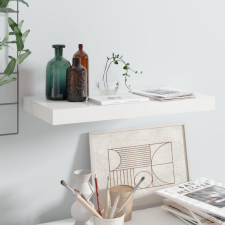 vidaXL magasfényű fehér MDF fali polc 50 x 23 x 3,8 cm bútor