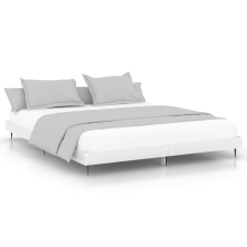 vidaXL magasfényű fehér szerelt fa ágykeret 120 x 200 cm (832255) ágy és ágykellék