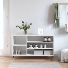vidaXL magasfényű fehér szerelt fa cipősszekrény 102x36x60 cm bútor