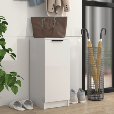 vidaXL magasfényű fehér szerelt fa cipősszekrény 30 x 35 x 70 cm bútor