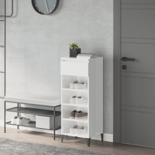 vidaXL magasfényű fehér szerelt fa cipőtartó 40x36x105 cm bútor