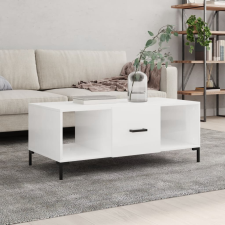 vidaXL magasfényű fehér szerelt fa dohányzóasztal 102 x 50 x 40 cm bútor