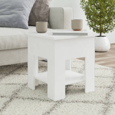vidaXL magasfényű fehér szerelt fa dohányzóasztal 40 x 40 x 42 cm bútor
