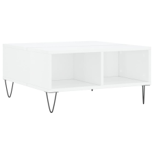 vidaXL magasfényű fehér szerelt fa dohányzóasztal 60x 60 x 30 cm (827038) bútor