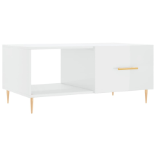 vidaXL magasfényű fehér szerelt fa dohányzóasztal 90 x 50 x 40 cm (829198) bútor