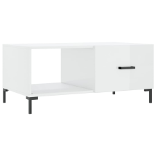 vidaXL magasfényű fehér szerelt fa dohányzóasztal 90 x 50 x 40 cm (829214) bútor
