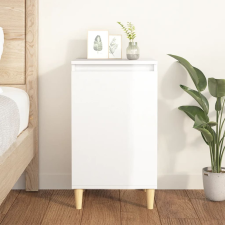 vidaXL magasfényű fehér szerelt fa éjjeliszekrény 40x35x70 cm bútor