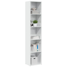 vidaXL magasfényű fehér szerelt fa könyvespolc 40 x 30 x 189 cm bútor