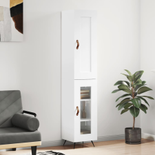 vidaXL magasfényű fehér szerelt fa magasszekrény 34,5 x 34 x 180 cm bútor