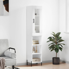 vidaXL magasfényű fehér szerelt fa magasszekrény 34,5 x 34 x 180 cm bútor