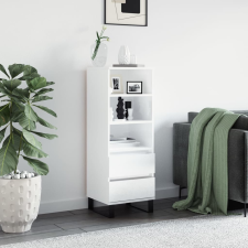 vidaXL magasfényű fehér szerelt fa magasszekrény 40 x 36 x 110 cm bútor