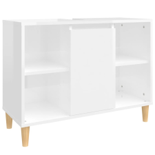 vidaXL magasfényű fehér szerelt fa mosdószekrény 80 x 33 x 60 cm (821286) fürdőszoba bútor